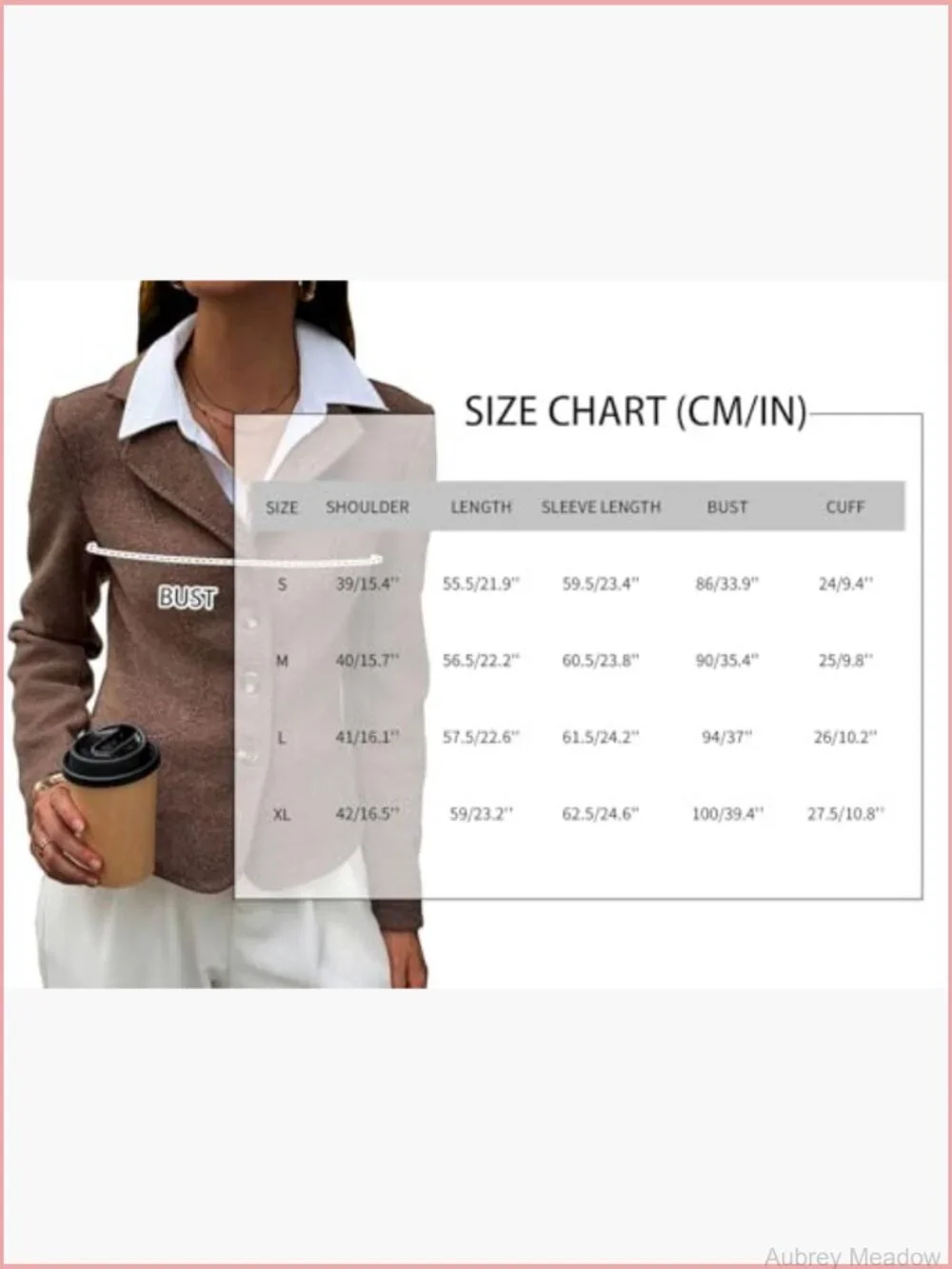 Cropped Tweed Blazer Jacket - Notch Lapel Business Casual